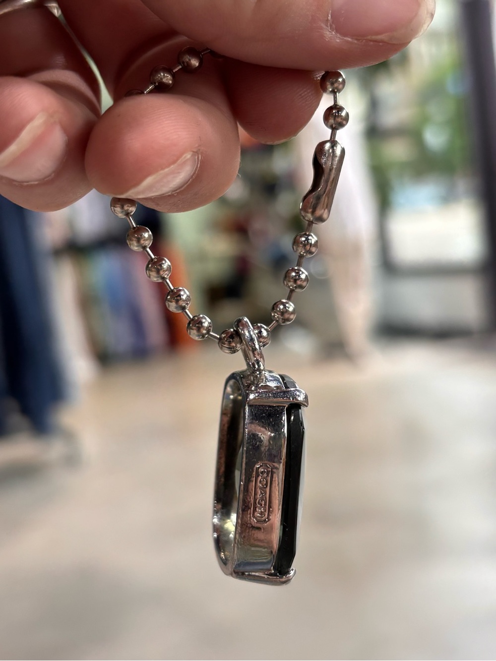 Coach dark grey gem purse charm - Picture 3 of 8